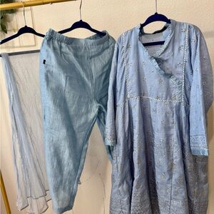 Light Blue Junaid Jamshed outfit for Girls size 7-8!